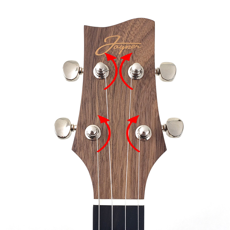 Ukulele Headstock String Winding