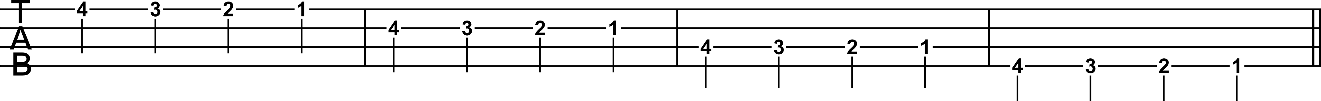 Descending Chromatic Scale Warmup Exercise on Ukulele