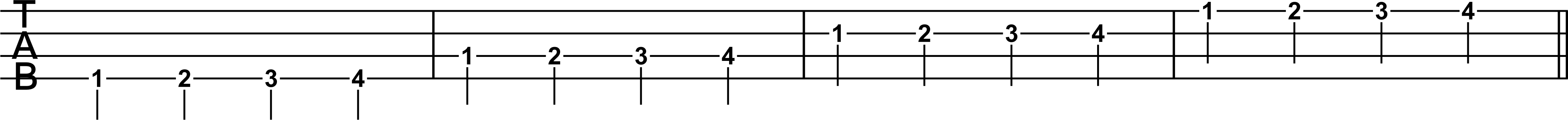 Ascending Chromatic Scale Warmup Exercise on Ukulele